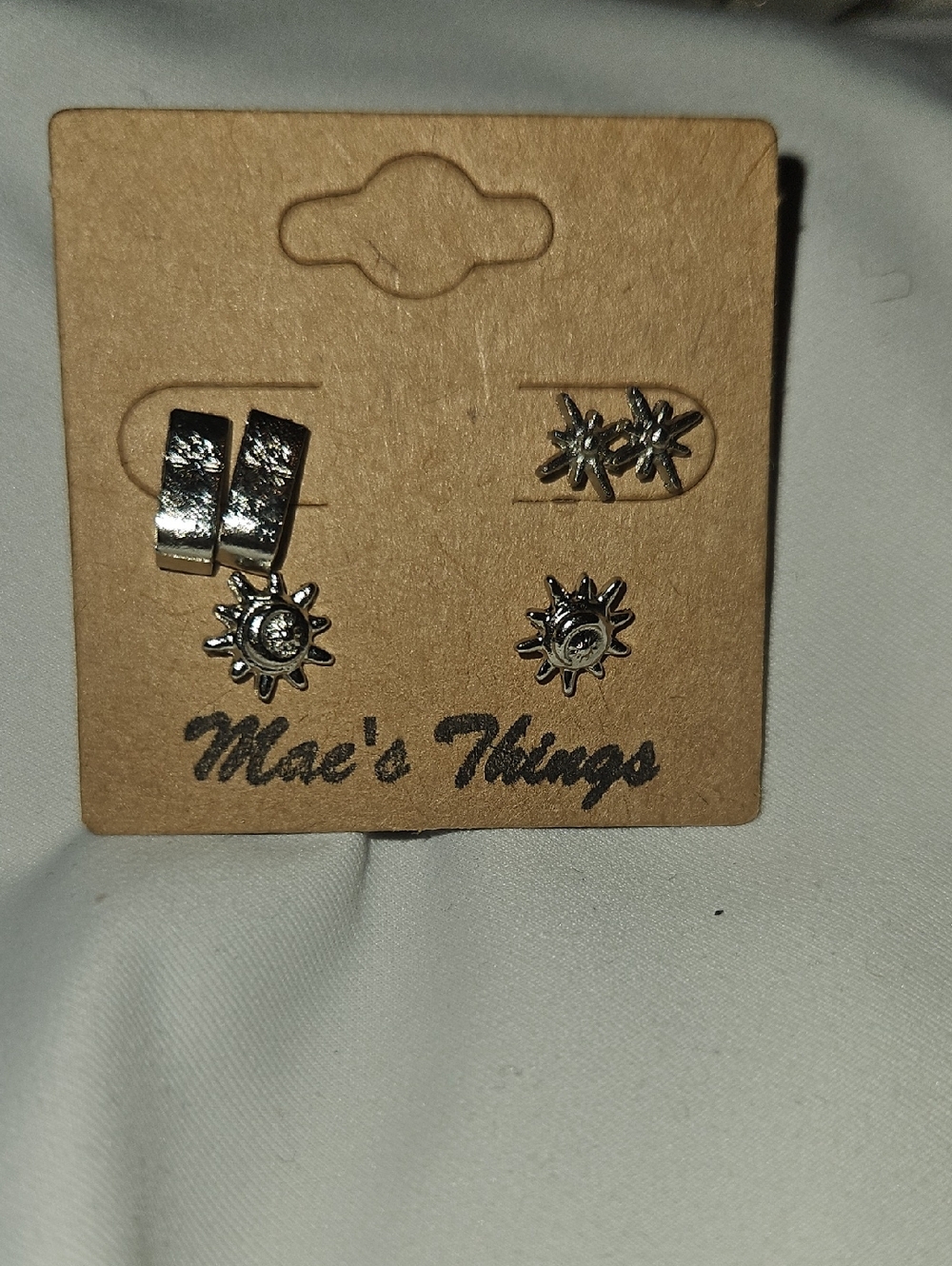 Sunburst Earring Set - 3 Pairs